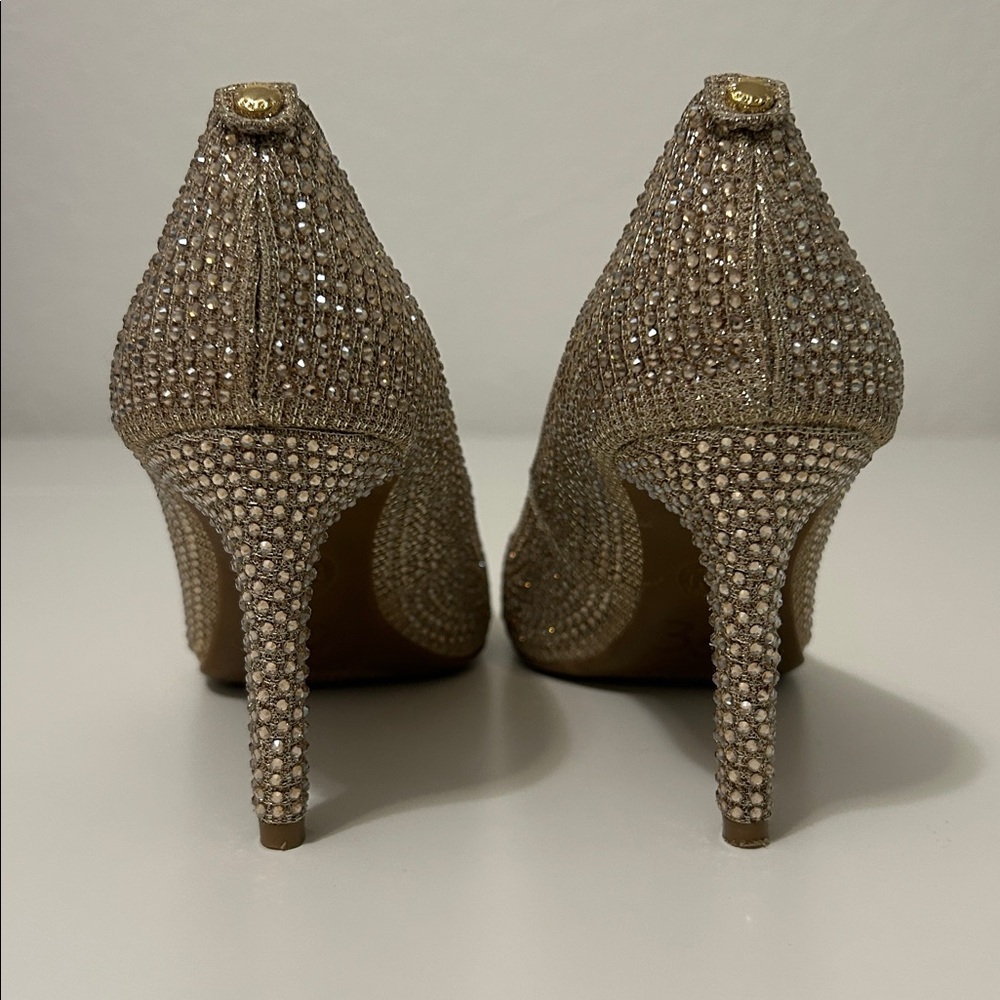 Michael Kors Glitter Pump Pale Gold 8.5M - Picture 4 of 8